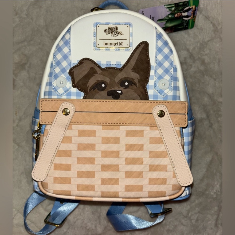 Loungefly Blue and White Dog Backpack